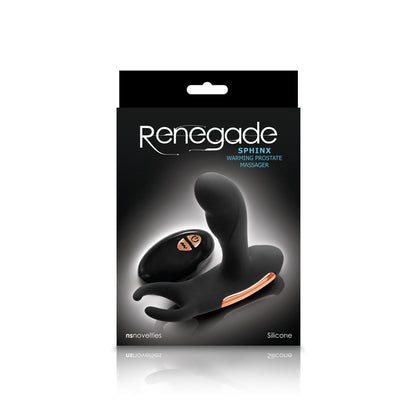 Renegade Sphinx Warming Remote Control Prostate Massager - Black - Thorn & Feather