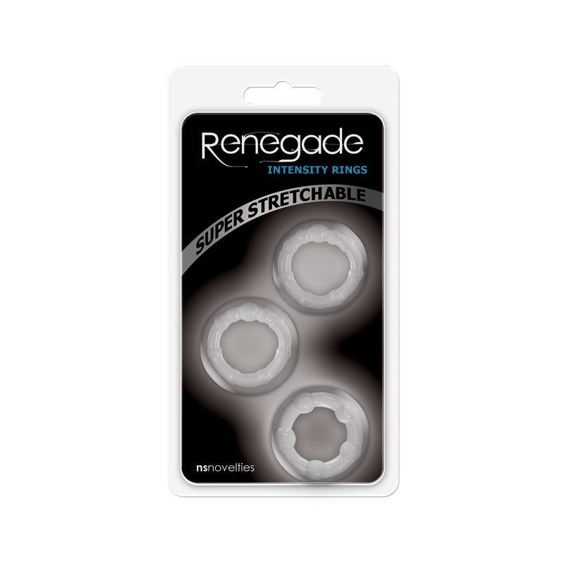 Renegade Intensity Cock Rings - Clear - Thorn & Feather Sex Toy Canada