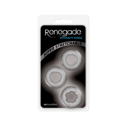 Renegade Intensity Cock Rings - Clear - Thorn & Feather