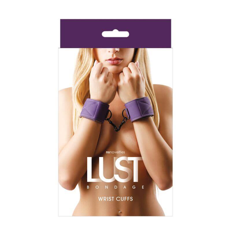 Lust Bondage Wrist Cuff - Purple - Thorn & Feather