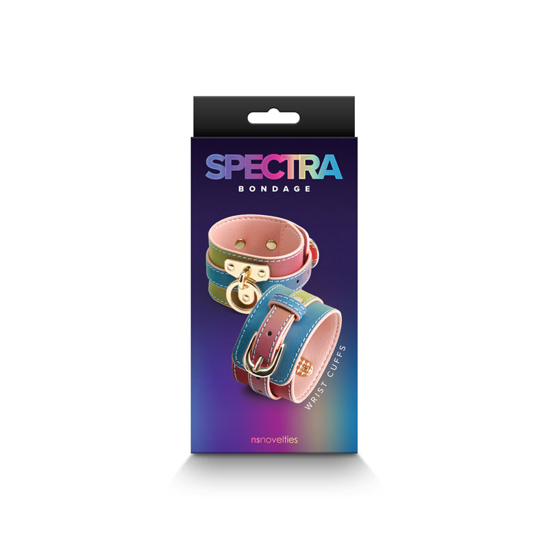 Spectra Bondage Wrist cuff - Rainbow - Thorn & Feather Sex Toy Canada