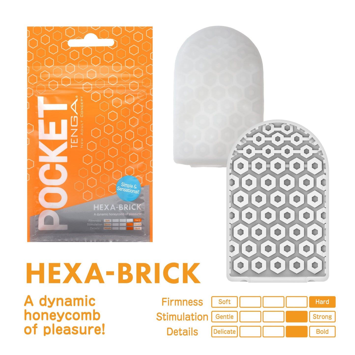 Tenga Pocket Hexa Brick - Thorn & Feather Sex Toy Canada