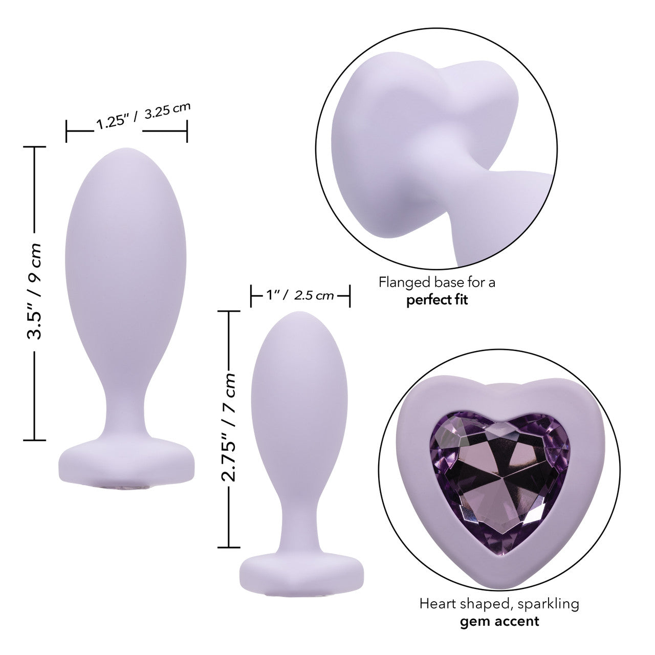 First Time Love Crystal Booty Duo - Purple - Thorn & Feather