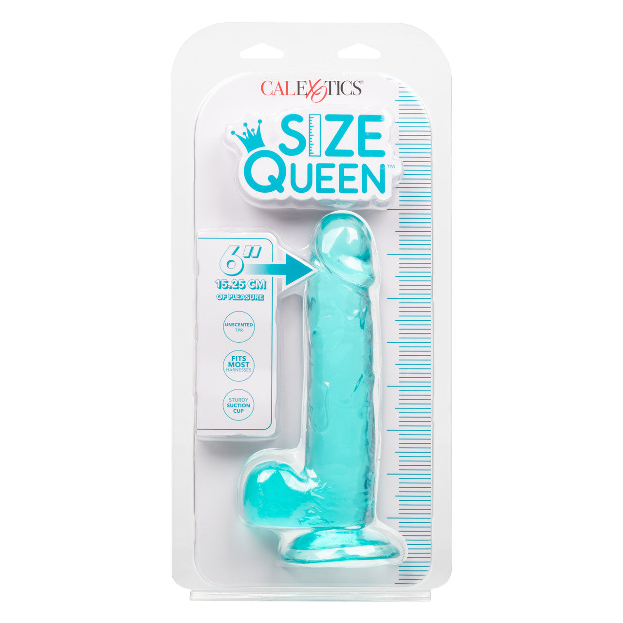 Size Queen 6"/15.25 cm Dildo - Blue - Thorn & Feather