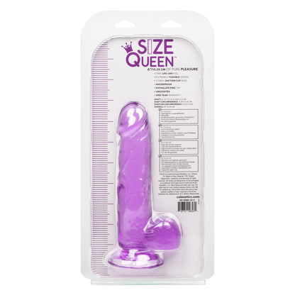 Size Queen 6"/15.25 cm Dildo - Purple - Thorn & Feather