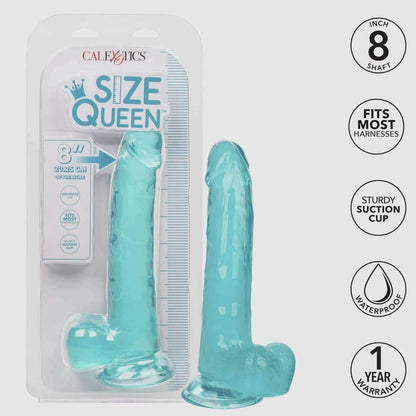 Size Queen 8"/20.25 cm Dildo - Blue - Thorn & Feather