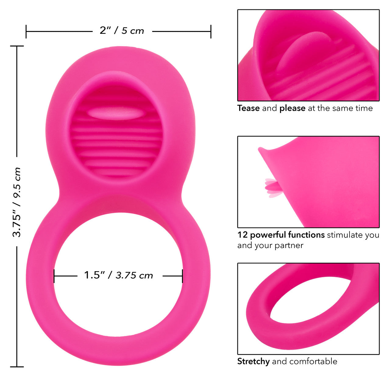 Silicone Rechargeable Teasing Tongue Enhancer - Thorn & Feather