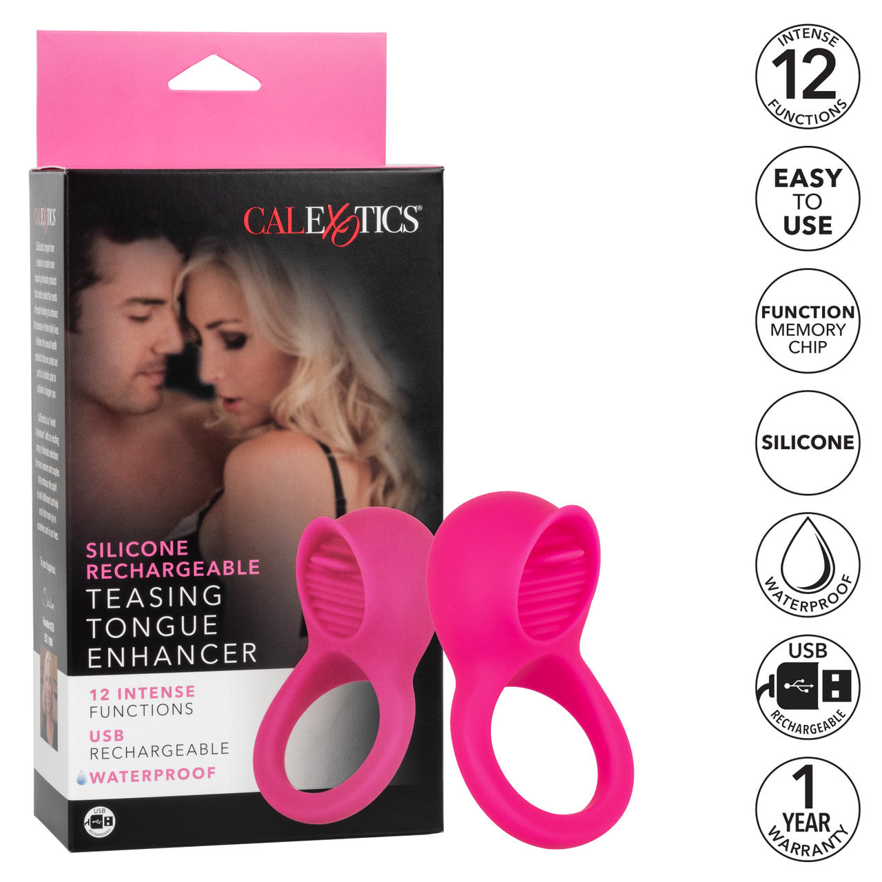 Silicone Rechargeable Teasing Tongue Enhancer - Thorn & Feather