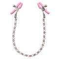 Nipple Play Crystal Chain Nipple Clamps - Pink - Thorn & Feather