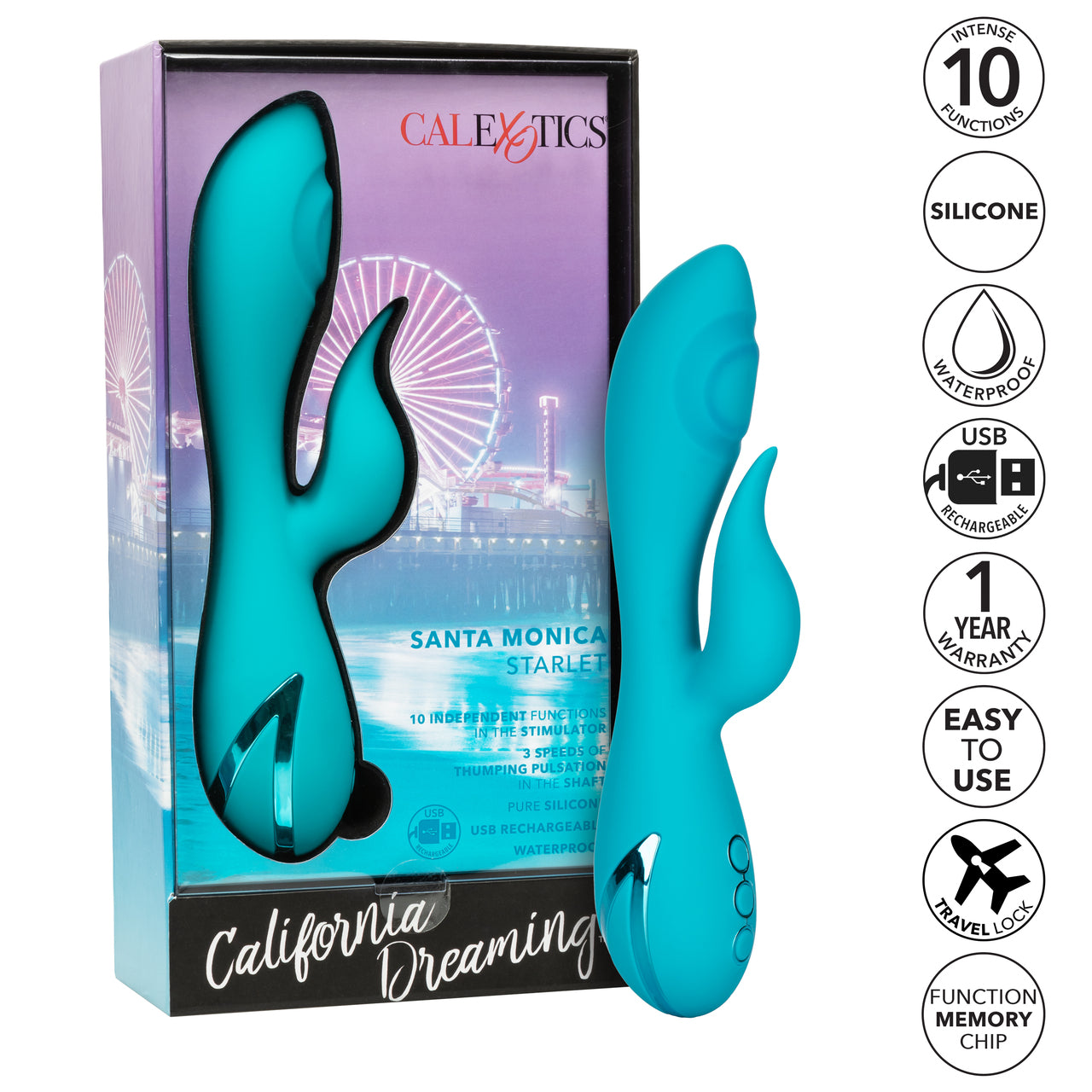 California Dreaming Santa Monica Starlet Rabbit Vibrator - Thorn & Feather