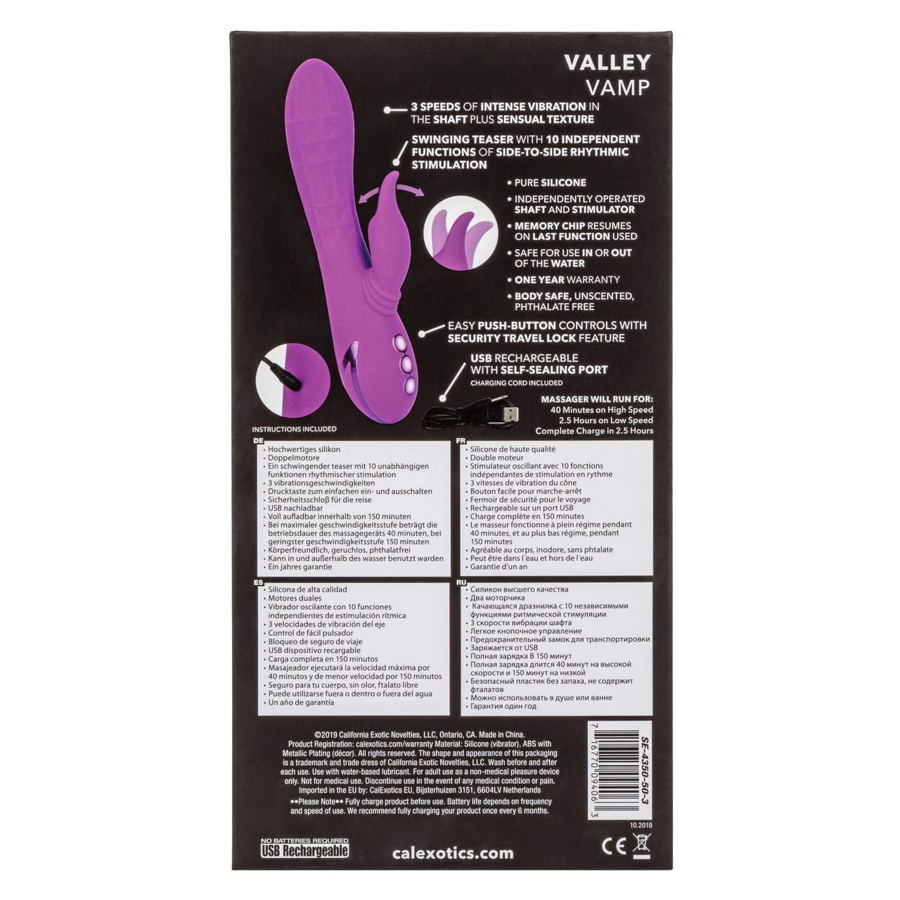 California Dreaming Valley Vamp Rabbit Vibrator - Thorn & Feather