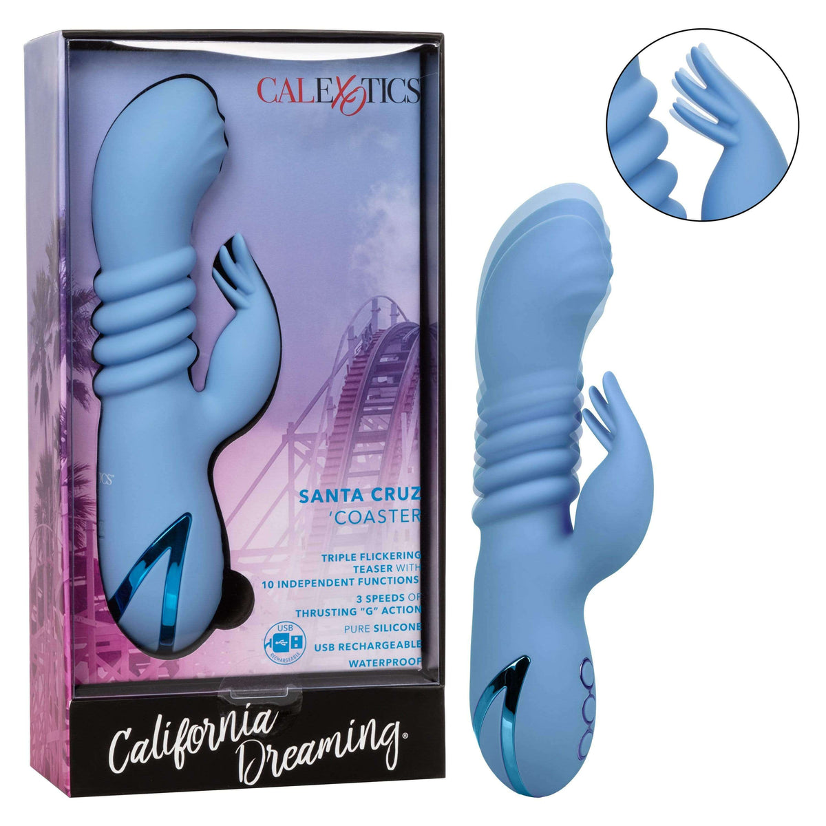 California Dreaming Santa Cruz Coaster Thrusting G-Spot Vibrator - Thorn & Feather