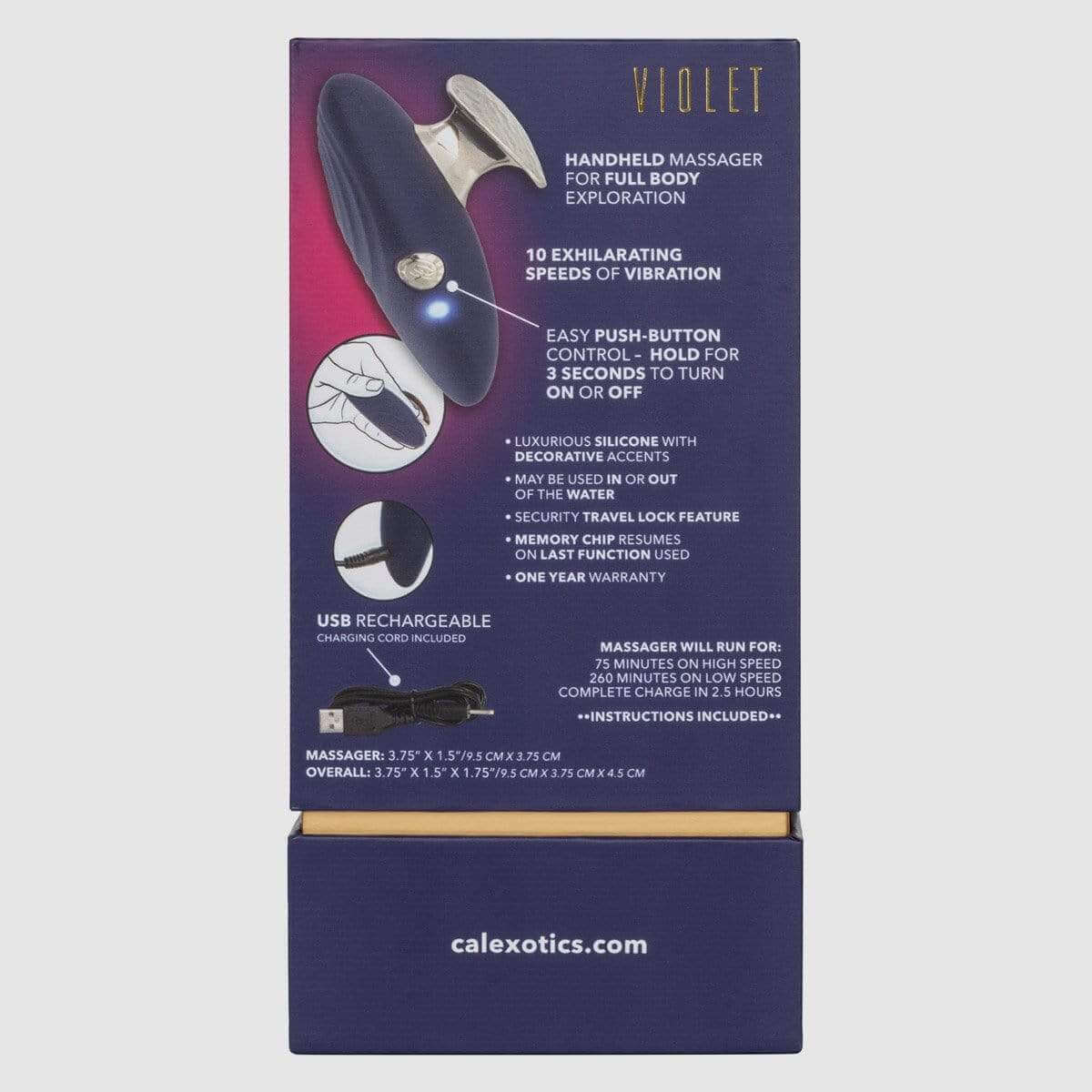 Chic Violet Finger Grip Vibrator - Thorn & Feather