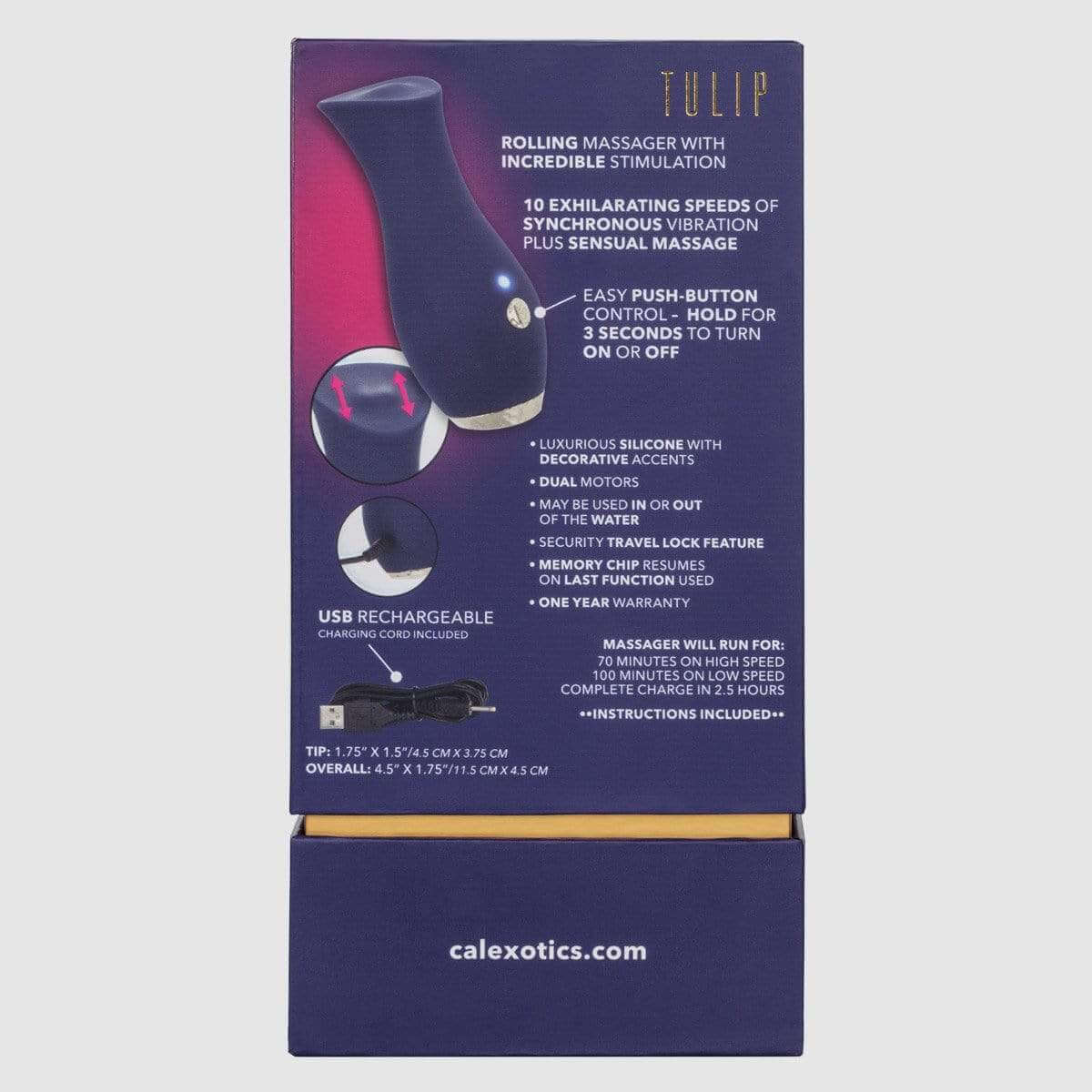 Chic Tulip 10 Speeds Dual Motors Massager - Thorn & Feather Sex Toy Canada