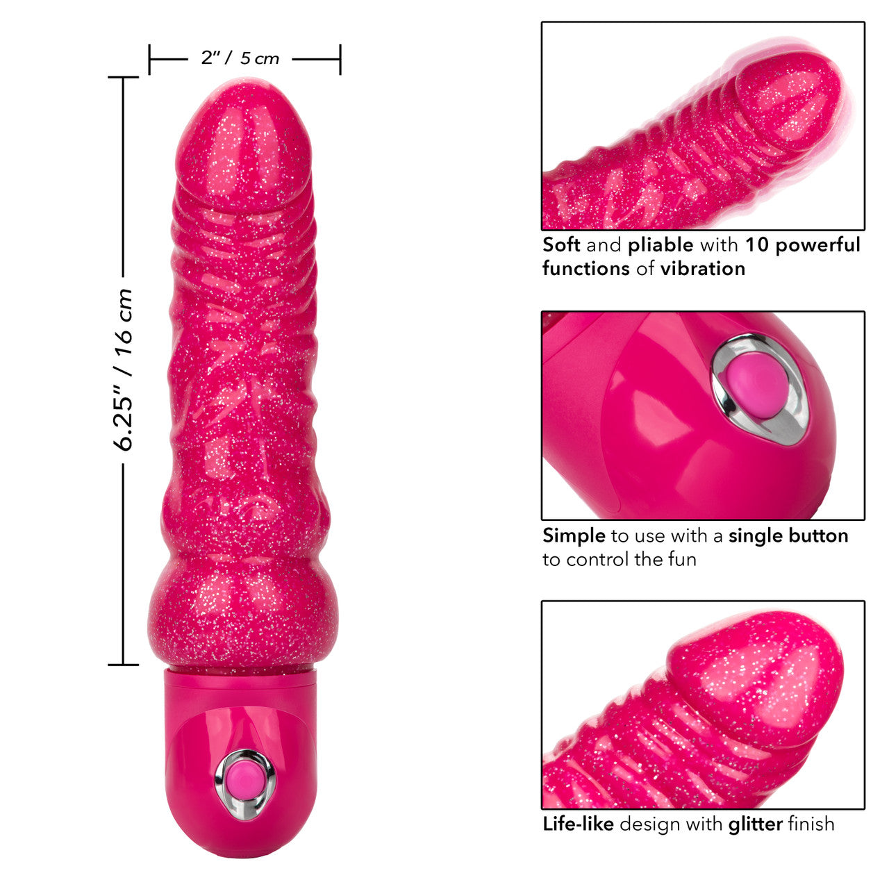 Naughty Bits Bendable Vibrating Dildo - Thorn & Feather