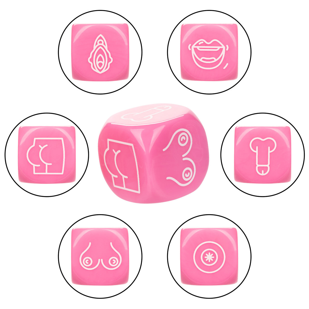 Naughty Bits Roll With It Icon Based Sex Dice - Thorn & Feather