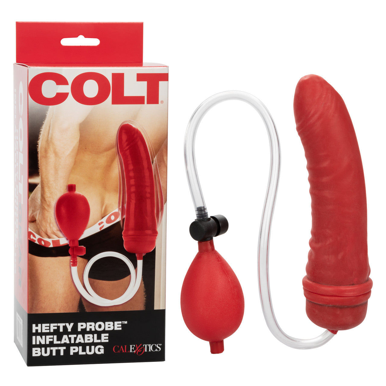 Colt Hefty Probe Inflatable Butt Plug - Red - Thorn & Feather Sex Toy Canada