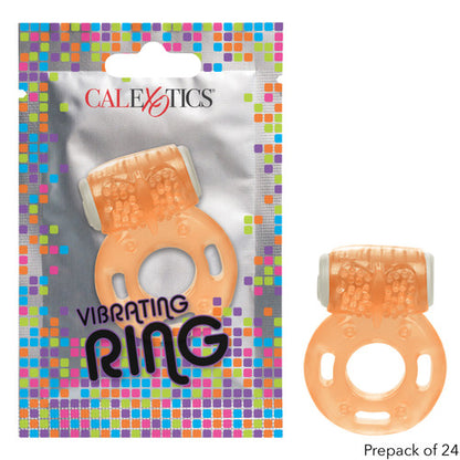 Foil Pack Vibrating Cock Ring - Orange - Thorn & Feather