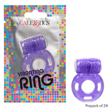 Foil Pack Vibrating Cock Ring - Purple - Thorn & Feather