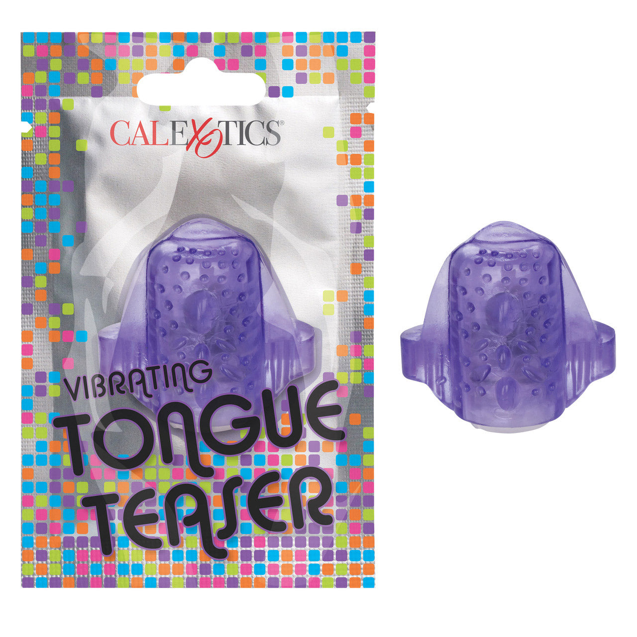Foil Pack Vibrating Tongue Teaser - Purple - Thorn & Feather Sex Toy Canada