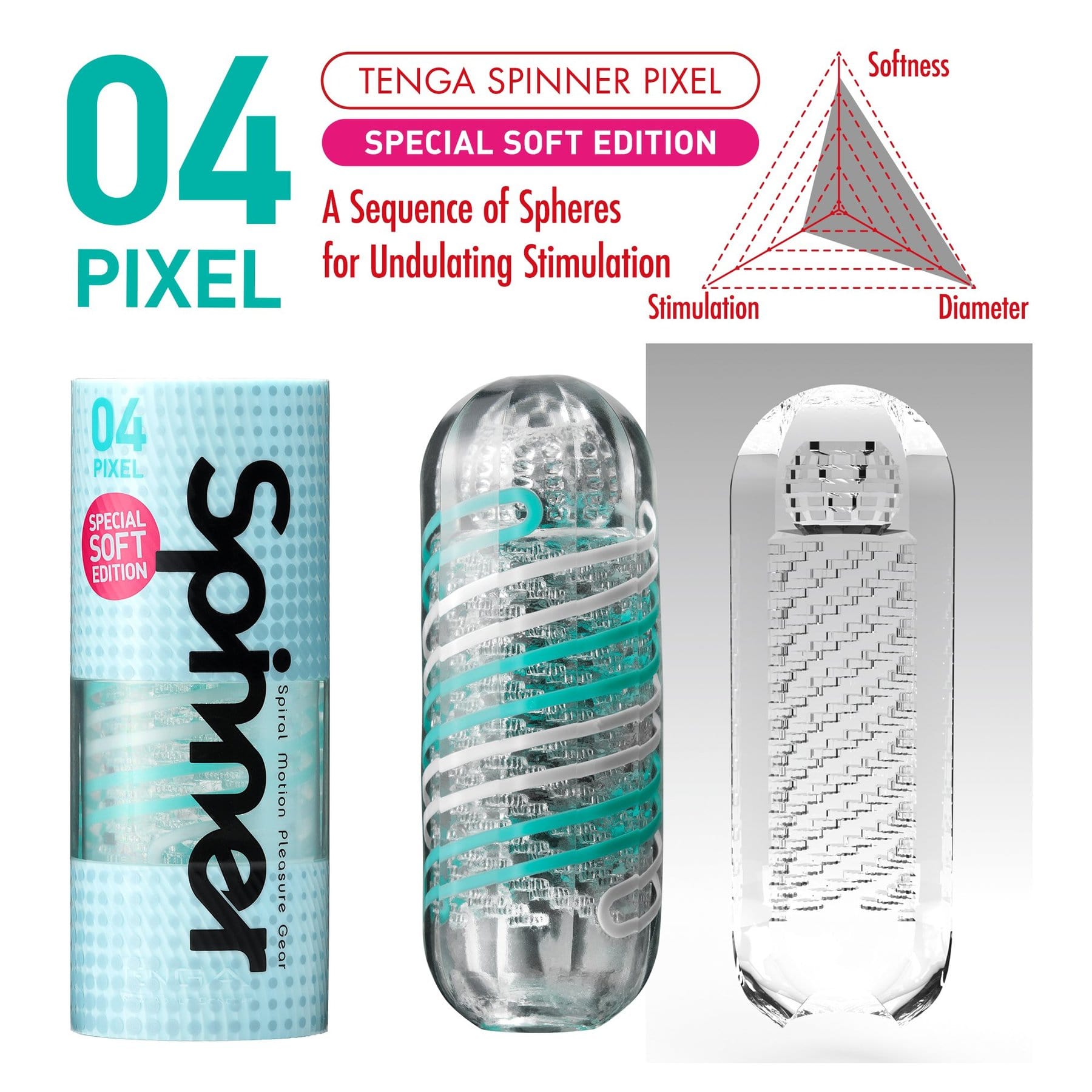 Tenga Spinner Special Soft Edition - 04 PIXEL - Thorn & Feather