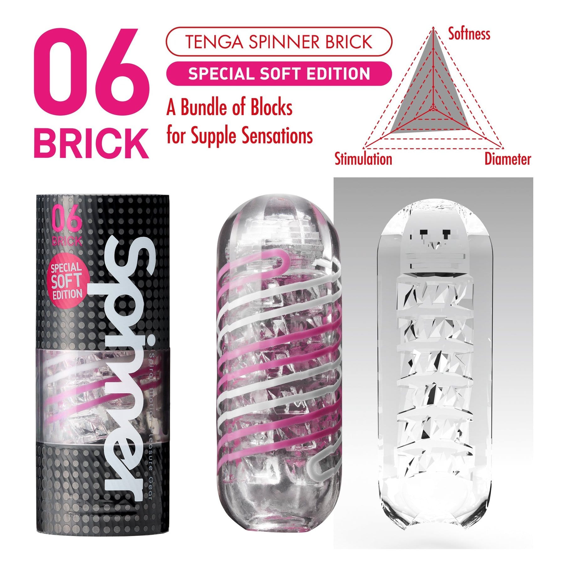 Tenga Spinner Special Soft Edition - 06 BRICK - Thorn & Feather Sex Toy Canada
