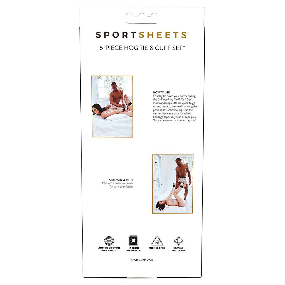 Sportsheets 5 Piece Hog Tie & Cuff Set - Thorn & Feather