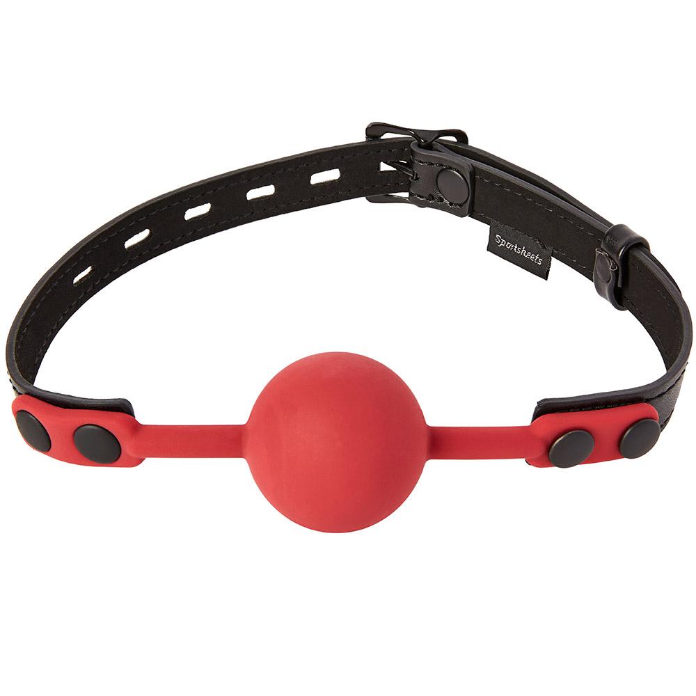 Sportsheets Saffron Silicone Ball Gag - Red - Thorn & Feather