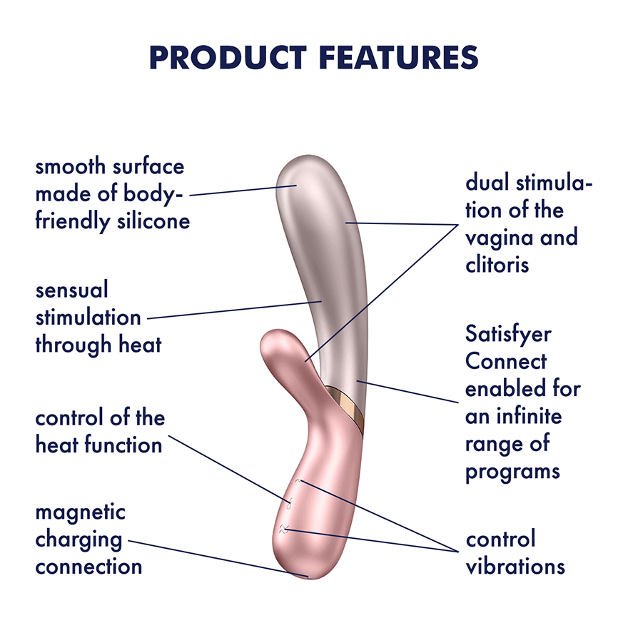 Satisfyer Hot Lover Warming Dual Vibrator - Thorn & Feather Sex Toy Canada
