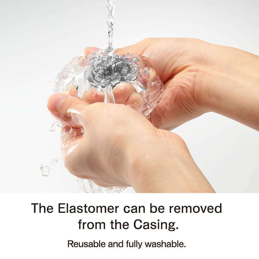 Tenga Aero Cobalt/Silver Ring Masturbator - Thorn & Feather