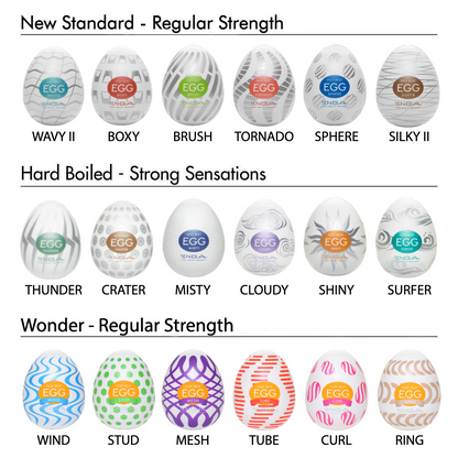 Tenga Egg New Standard Masturbator - 6 Pack - Thorn & Feather