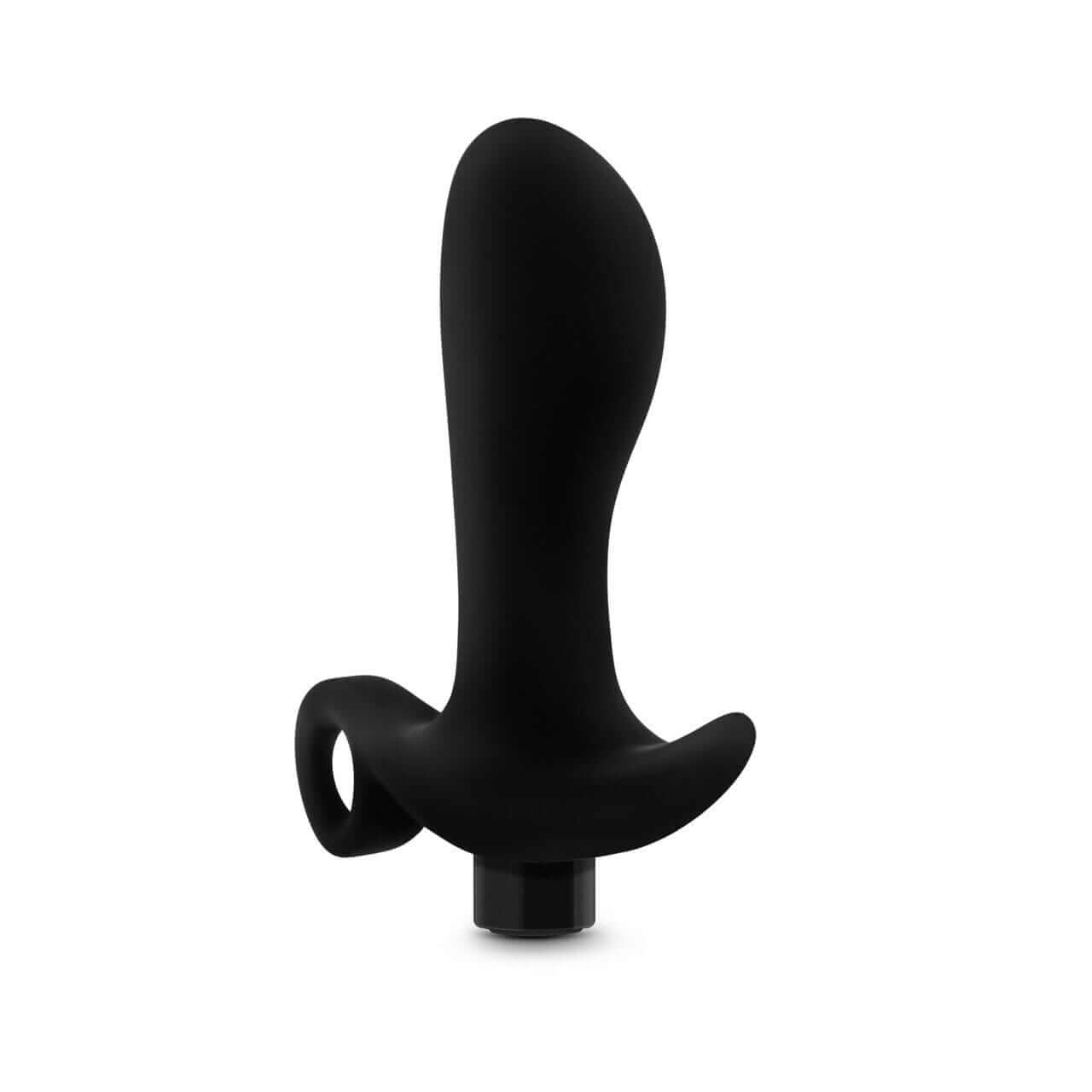Silicone Vibrating Prostate Massager 01 - Black - Thorn & Feather Sex Toy Canada
