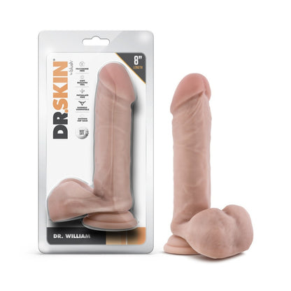 8 Inch Dildo With Balls - Beige - Thorn & Feather