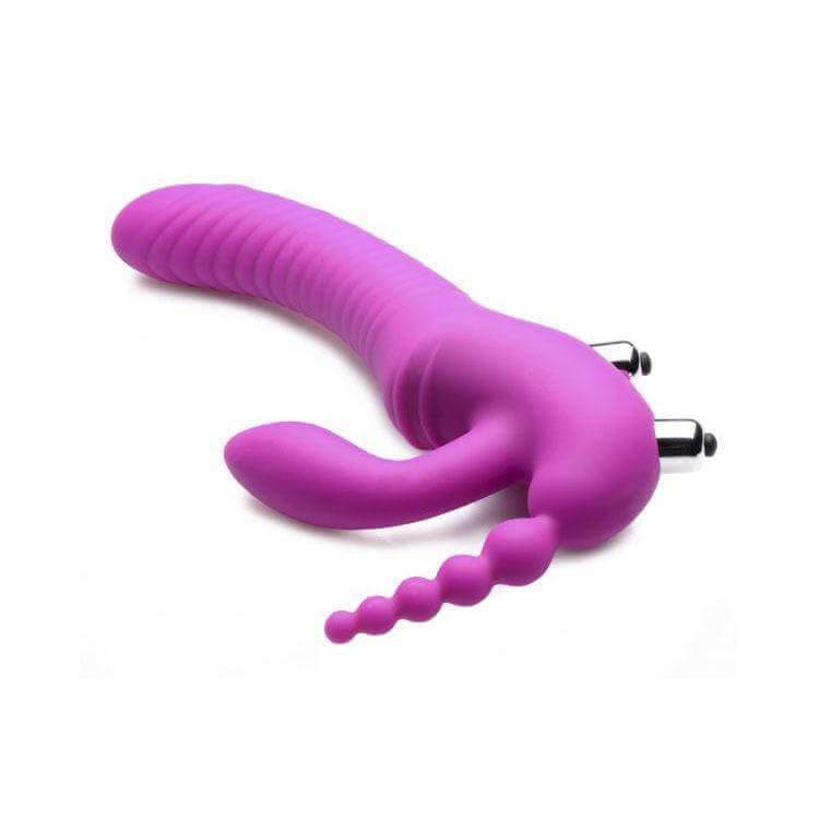 Regal Rider Vibrating Silicone Strapless Strap On Triple G Dildo - Thorn & Feather