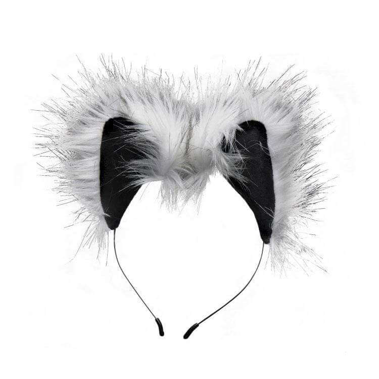 Grey Wolf Tail Anal Plug and Ears Set - Thorn & Feather