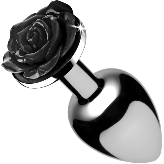 Black Rose Anal Plug - Small - Thorn & Feather