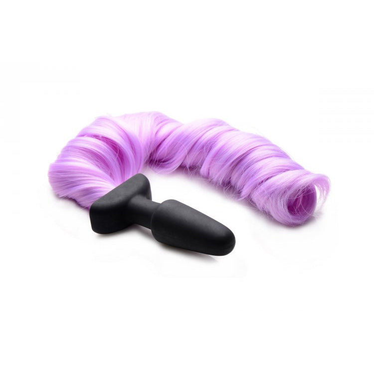 Purple Pony Tail Anal Plug - Thorn & Feather Sex Toy Canada