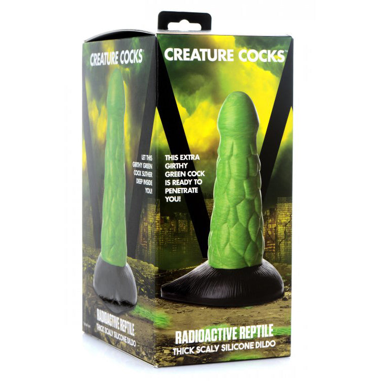 Radioactive Reptile Thick Scaly Creature Dildo - Thorn & Feather