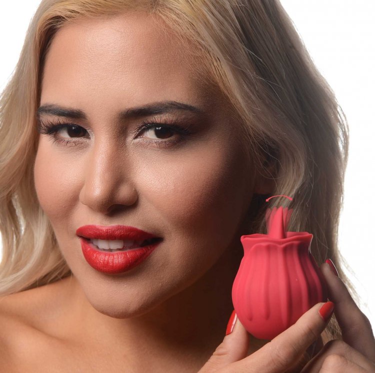 Bloomgasm Wild Violet 10X Licking Stimulator - Red - Thorn & Feather