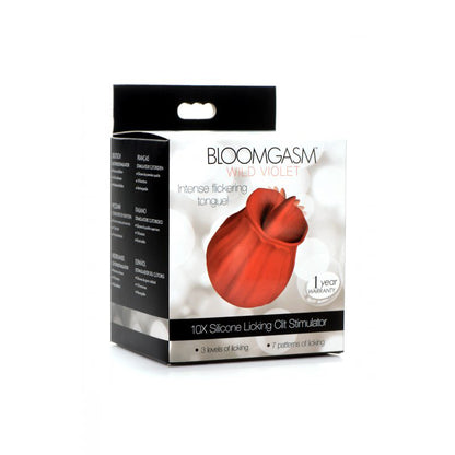 Bloomgasm Wild Violet 10X Licking Stimulator - Red - Thorn & Feather