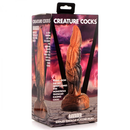 Ravager Rippled Tentacle Silicone Creature Dildo - Thorn & Feather