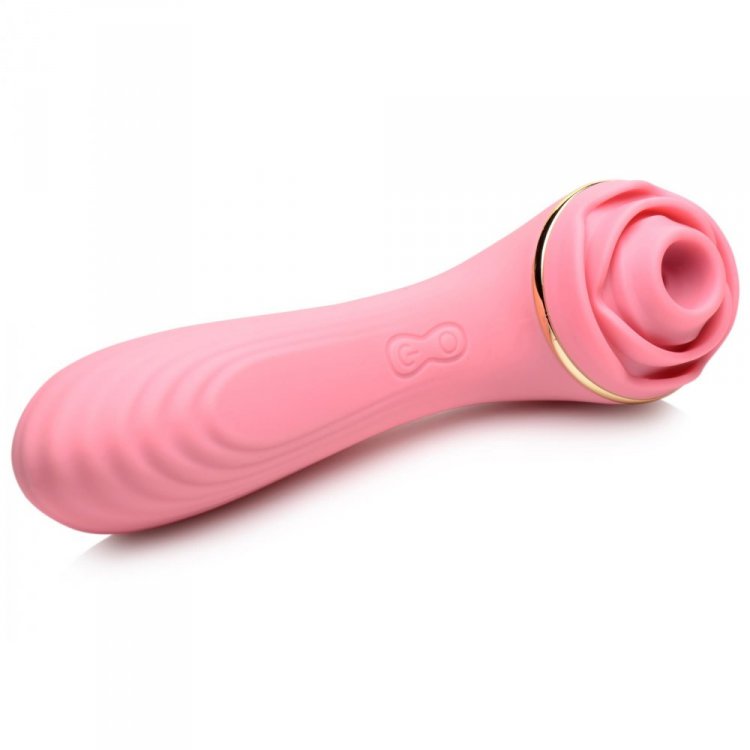 Passion Petals 10X Silicone Suction Rose Vibrator - Pink - Thorn & Feather Sex Toy Canada