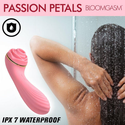 Passion Petals 10X Silicone Suction Rose Vibrator - Pink - Thorn & Feather
