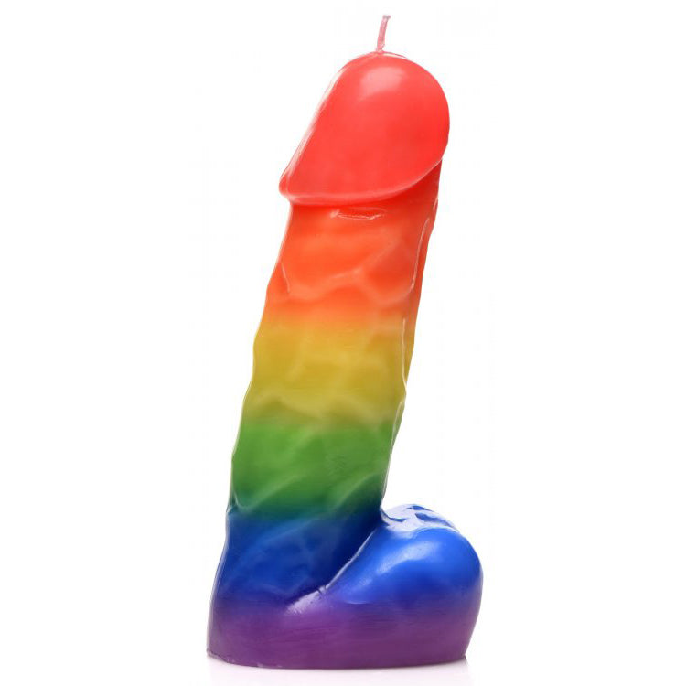 Master Series Pride Pecker Rainbow Drip Candle - Thorn & Feather