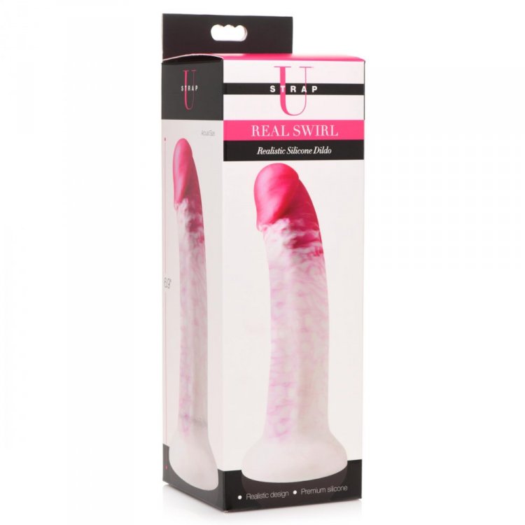 Real Swirl Realistic Silicone Dildo - Pink - Thorn & Feather