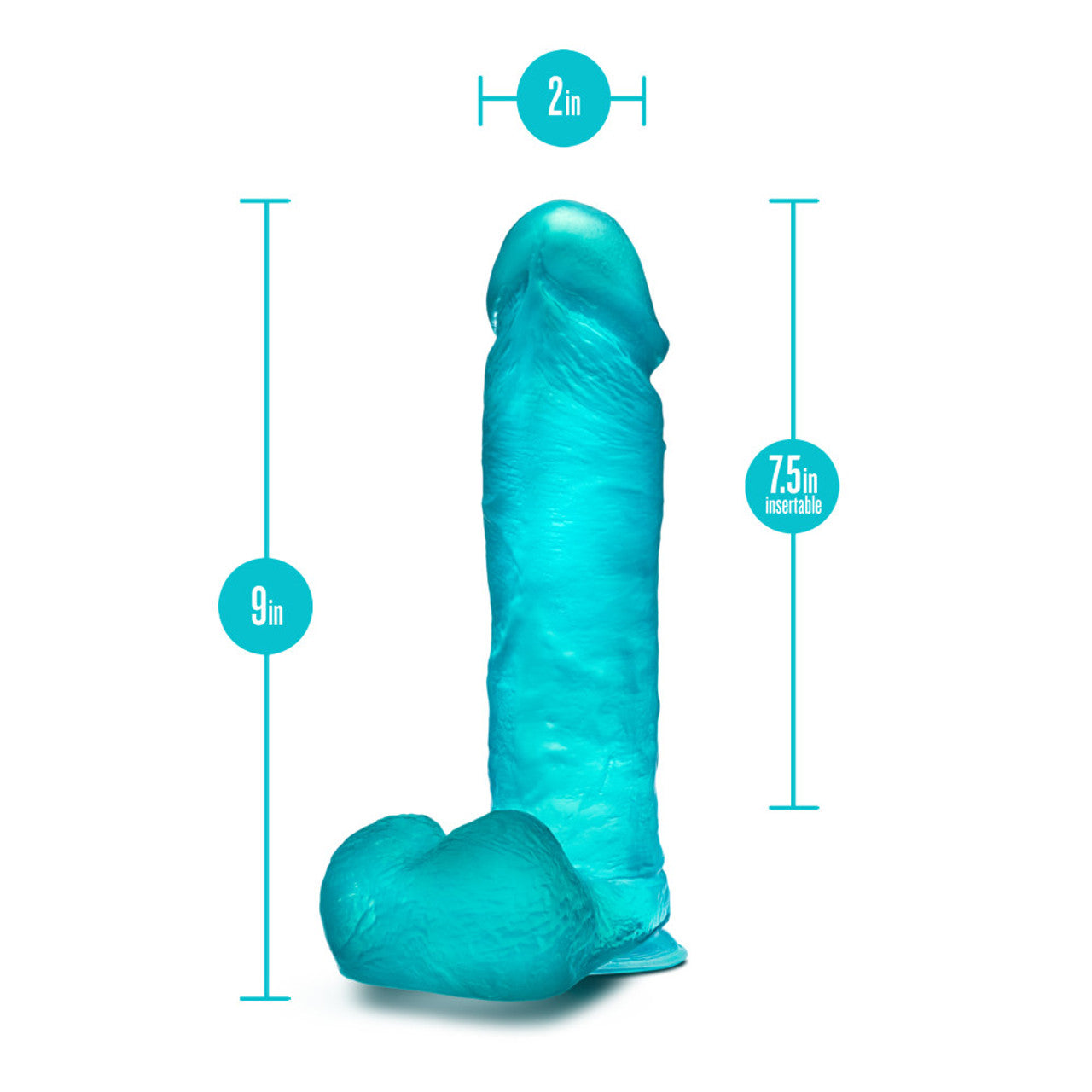 Mount n’ Moan Realistic Dildo - Teal - Thorn & Feather
