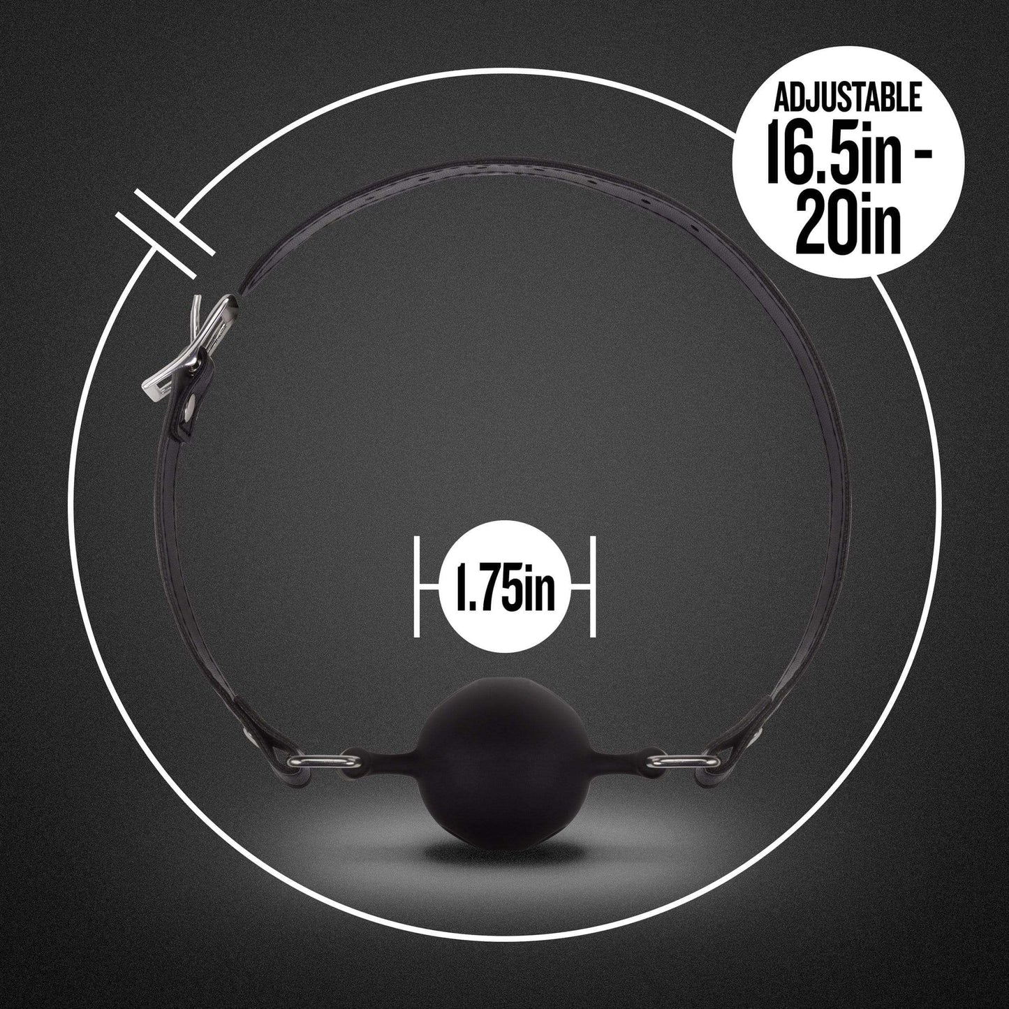 Noir - Breathable Silicone Ball Gag - Black - Thorn & Feather