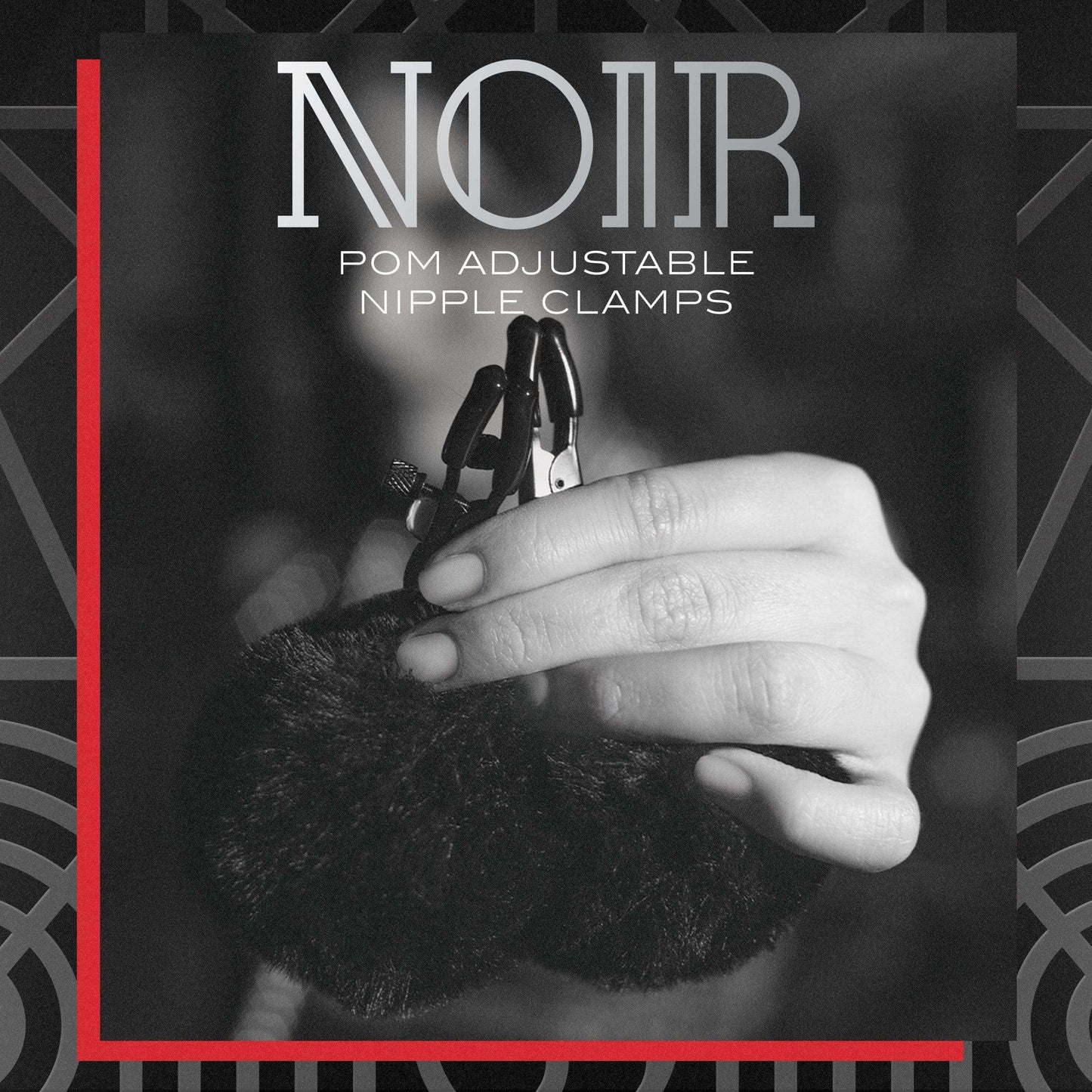 Noir - Pom Adjustable Nipple Clamps - Black - Thorn & Feather