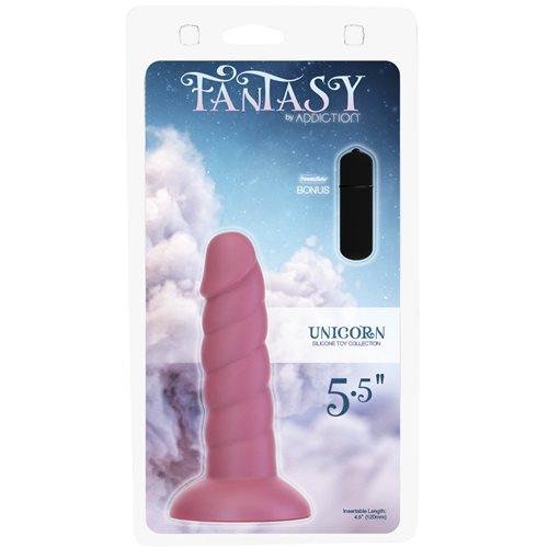 Addiction Fantasy Unicorn Dildo 5.5” – Pink - Thorn & Feather