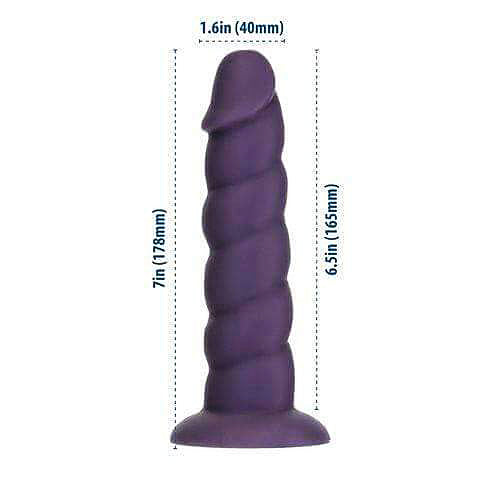 Addiction Fantasy Unicorn Dildo 7” - Purple - Thorn & Feather